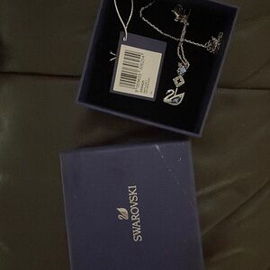 Swarovski Necklace - Blue Swan